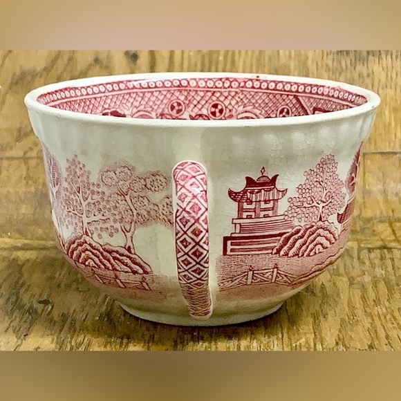 19th Century Vintage  Adams England Pink Willow Transferware Teacup - Picture 6 of 16